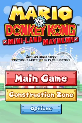 Mario vs. Donkey Kong - Mini-Land Mayhem! (USA) (Demo) (Kiosk) (NDSi Enhanced) screen shot title